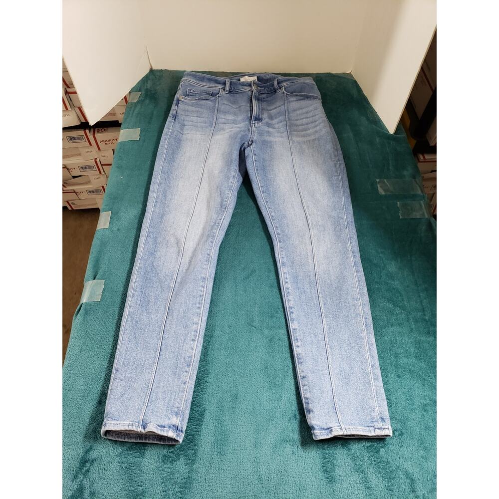 Loft Jeans Size 6 Womens Blue Denim Stretch Pants Mid Rise Ladies The Skinny